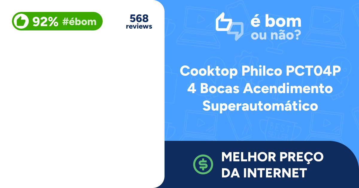 Cooktop Philco PCT04P 4 Bocas Acend... Descubra se [É BOM]